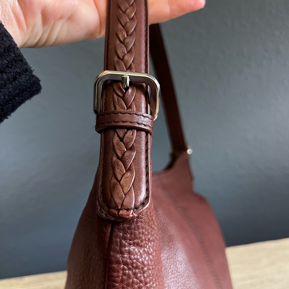 Hadaki Brown Leather Hobo Bag - Picture 4 of 13